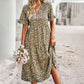 Boho Sommerkleid mit Blumenprint und V-Ausschnitt – Leichtes Midikleid mit kurzen Ärmeln für Damen