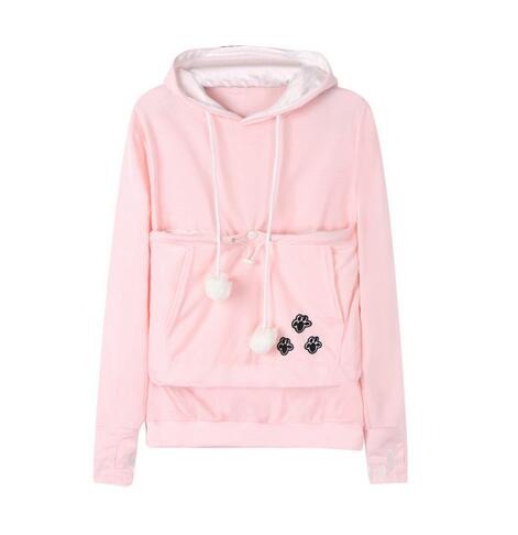 WW - Damen Kapuzenpullover mit bestickten Reißverschlusstaschen für lässige Winterbekleidung