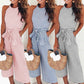 Divina - Maritimes Streifen-Jumpsuit