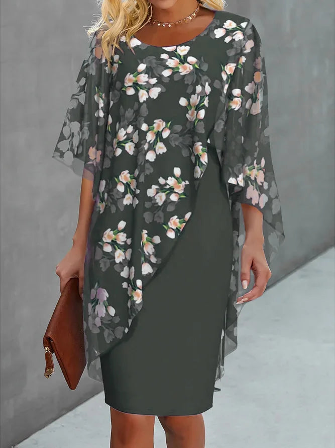 Lyanna - Florales Chiffon-Damenkleid