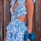 Damen Ärmelloses Maxikleid mit Blumenmuster für den Sommer