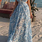 Damen Ärmelloses Maxikleid mit Blumenmuster für den Sommer