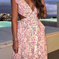 Damen Ärmelloses Maxikleid mit Blumenmuster für den Sommer