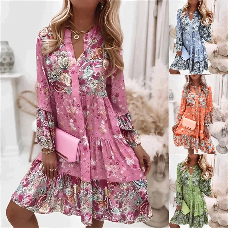 Minia - Florales Oversize Kleid für Damen