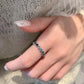 Silberner Blumenstein ring