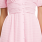 Damen V-Ausschnitt Midikleid mit Puffärmeln für den Sommer
