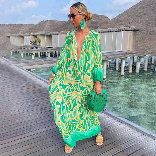 Boho Maxi-Kleid: Luftiges Sommerkleid im Bohemian-Chic Stil