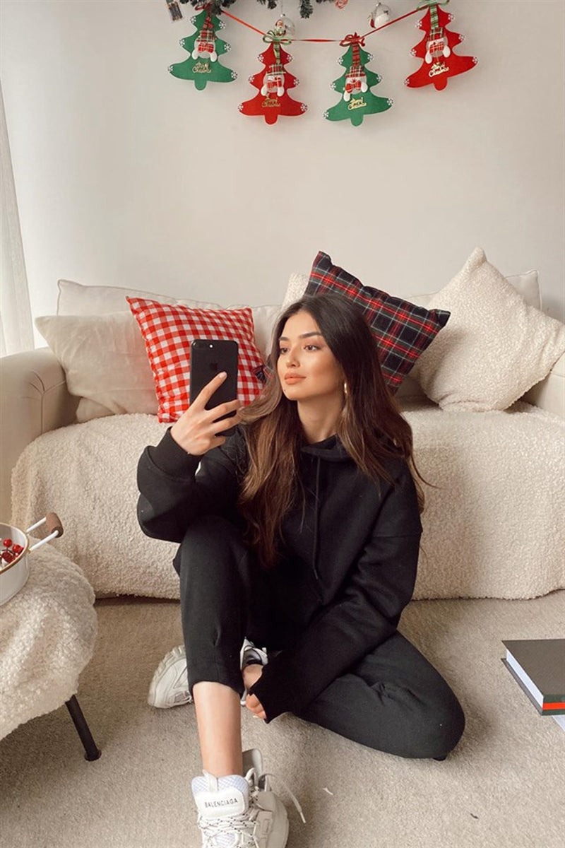 WW Kuschelige Damen-Set mit Hoodie und Sweatpants | Bequeme Pullover-Sweatshirts