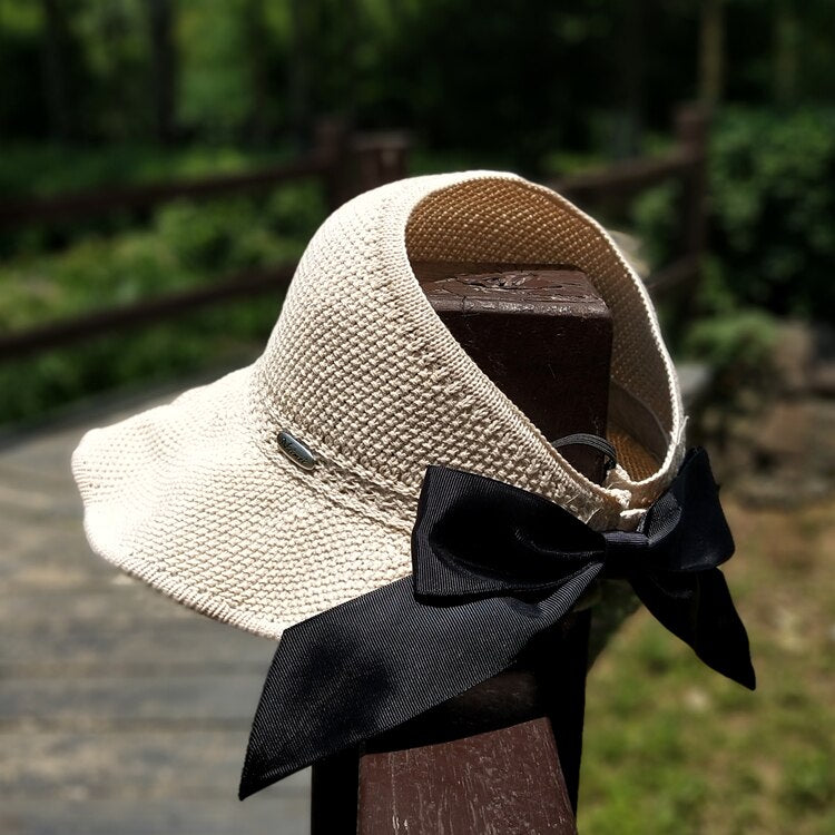Trendiger Sommerstrohhut mit Öffnung für Pferdeschwanz | 1 kaufen, 1 gratis - SonnenSchwung