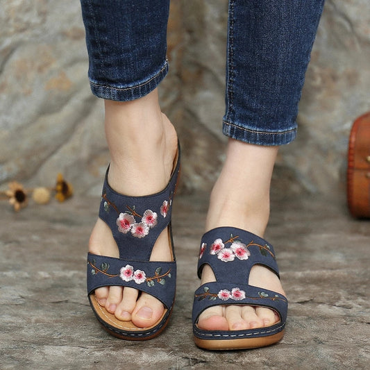 Orthopädische Blumen-Sandalen für Damen – Florina