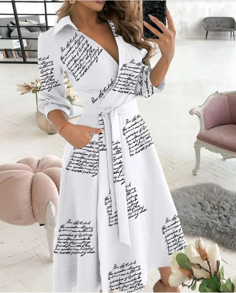 Wickelkleid Mit Gürtel Für Damen | Formell
