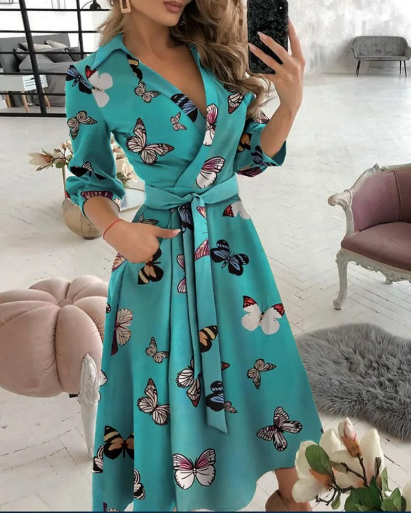 Wickelkleid Mit Gürtel Für Damen | Formell