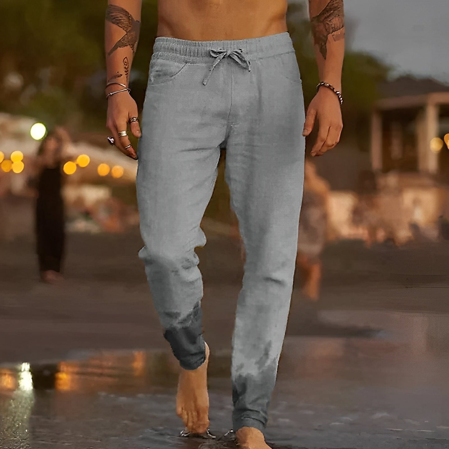 Trafford - Lässige Strandhose aus Leinen für Herren
