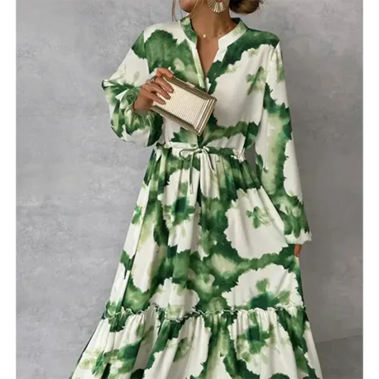 Champain | Damen Cocktail Lässiges Tailliertes Kleid | Maxi