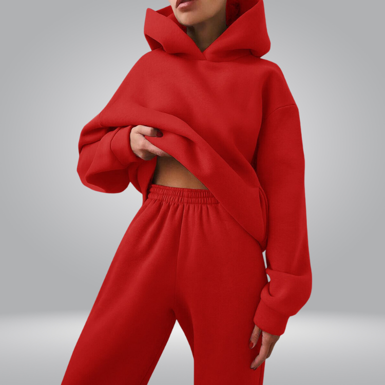 WW | Trainingsanzug Lässiges 2-teiliges Hoodie & Sweatpants Set für Damen