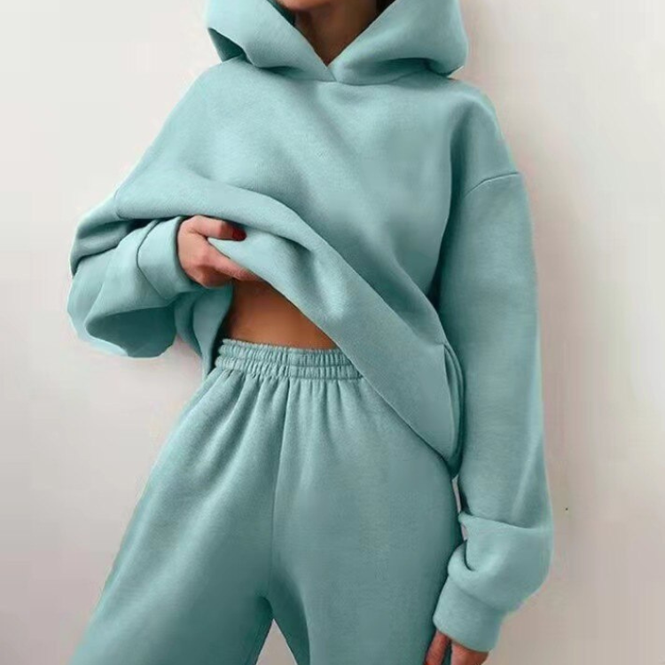 WW | Trainingsanzug Lässiges 2-teiliges Hoodie & Sweatpants Set für Damen