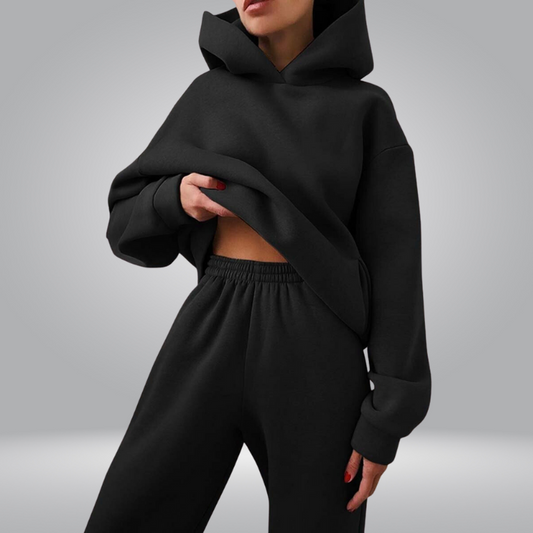 WW | Trainingsanzug Lässiges 2-teiliges Hoodie & Sweatpants Set für Damen