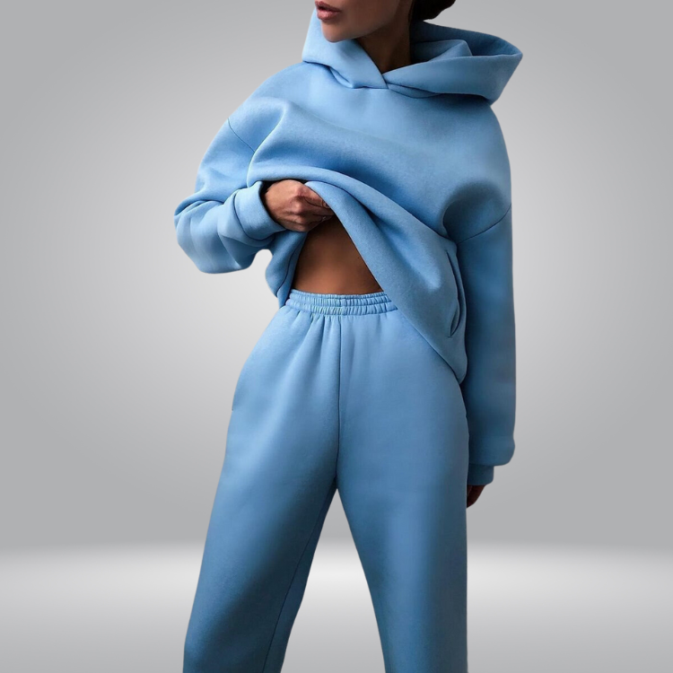 WW | Trainingsanzug Lässiges 2-teiliges Hoodie & Sweatpants Set für Damen