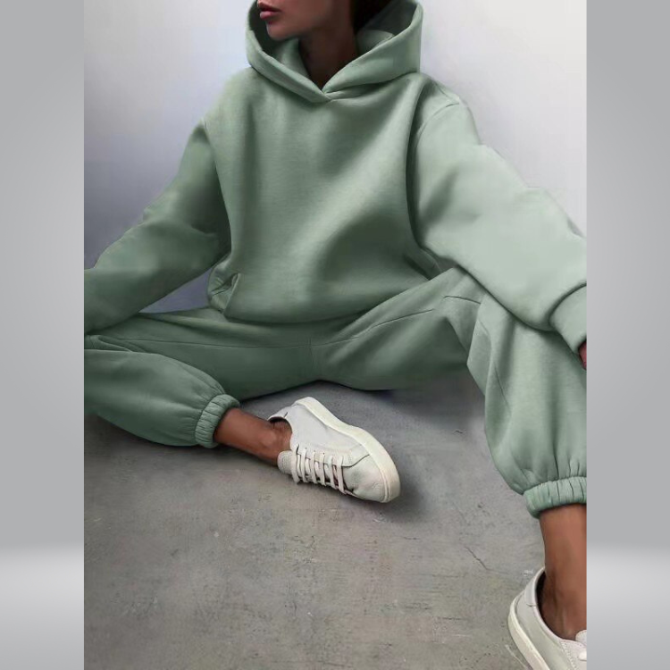 WW | Trainingsanzug Lässiges 2-teiliges Hoodie & Sweatpants Set für Damen