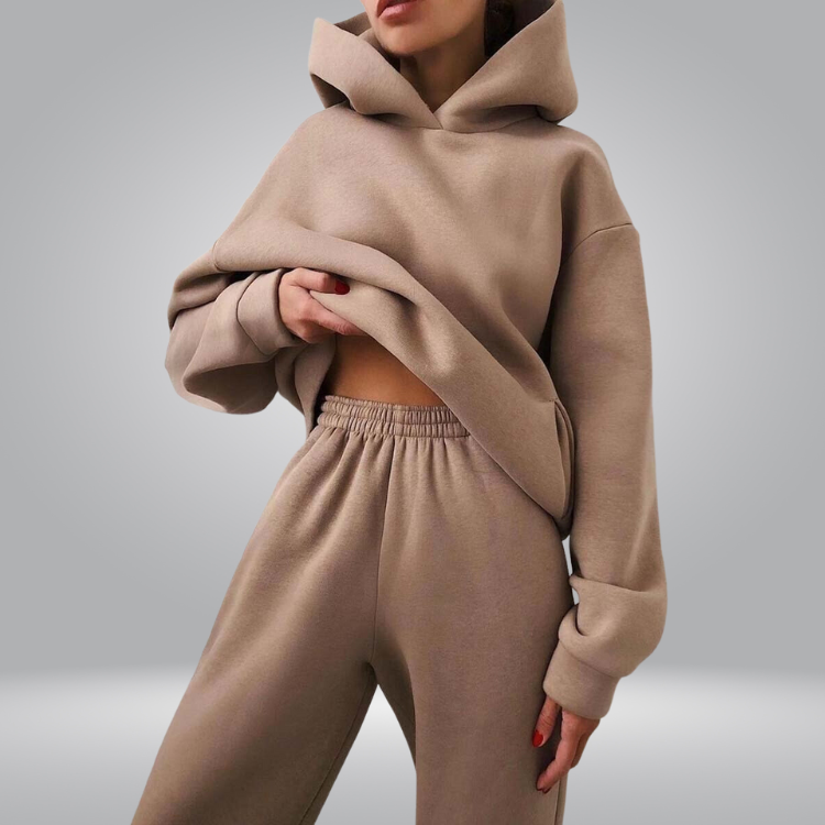 WW | Trainingsanzug Lässiges 2-teiliges Hoodie & Sweatpants Set für Damen