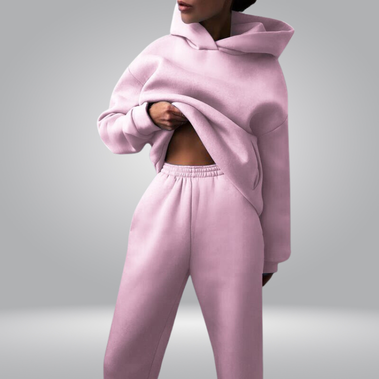 WW | Trainingsanzug Lässiges 2-teiliges Hoodie & Sweatpants Set für Damen