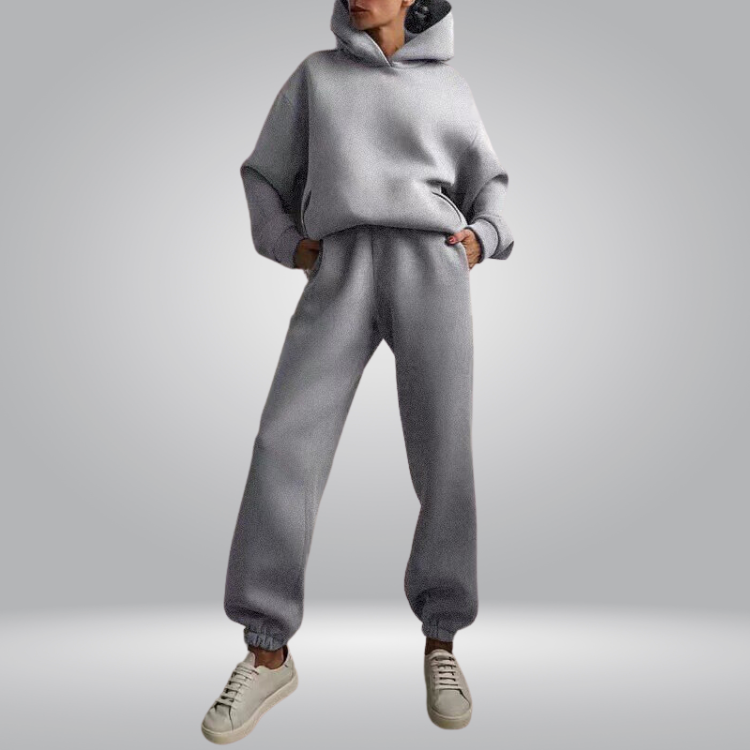 WW | Trainingsanzug Lässiges 2-teiliges Hoodie & Sweatpants Set für Damen