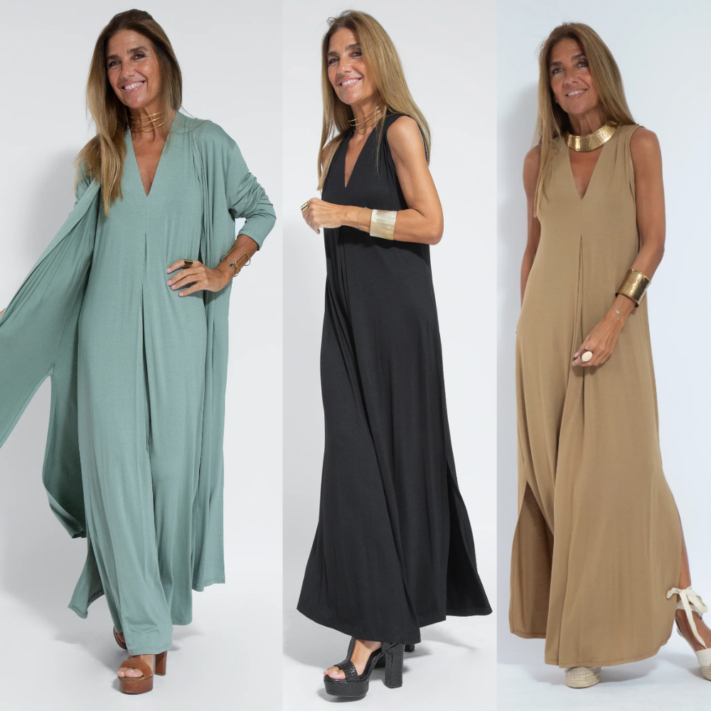 Figurbetontes Kleid mit Weste – Valentina