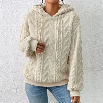 WW | Lässiger Herbst Teddy Fleece Hoodie für Frauen