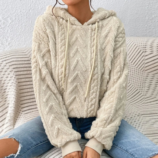 WW | Lässiger Herbst Teddy Fleece Hoodie für Frauen