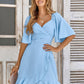 Liduvina - Elegantes Hellblaues Damenkleid Für Hochzeitsgäste