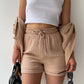 Elowen | Radiant Sommer Langarm-Shirt und Shorts Set