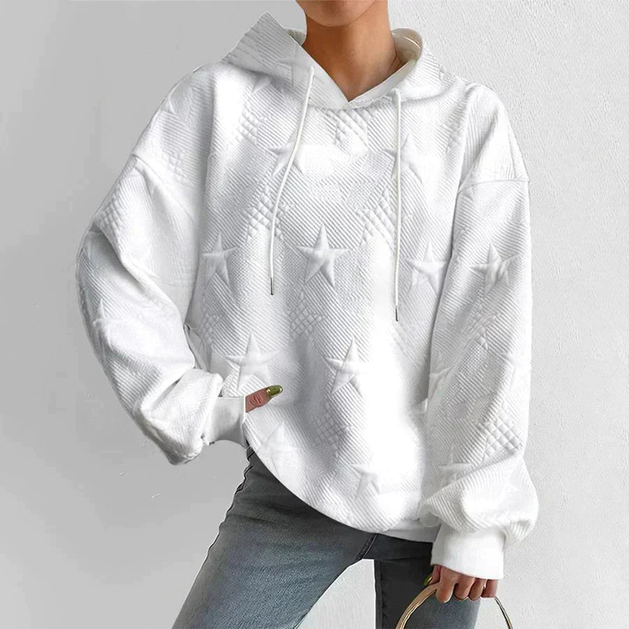 WW | Damen Kapuzenpullover Mit Sternenprägung