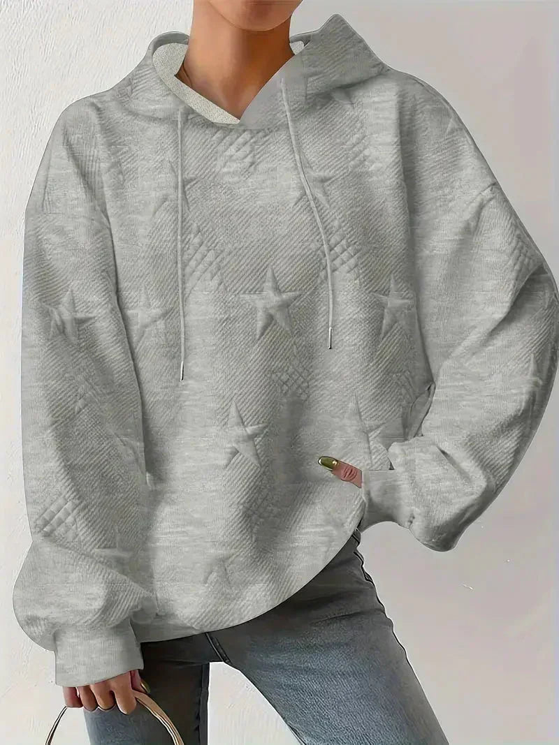 WW | Damen Kapuzenpullover Mit Sternenprägung