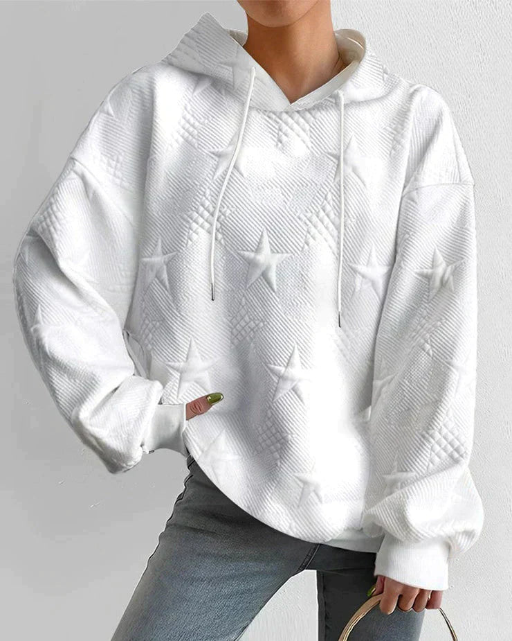 WW | Damen Kapuzenpullover Mit Sternenprägung