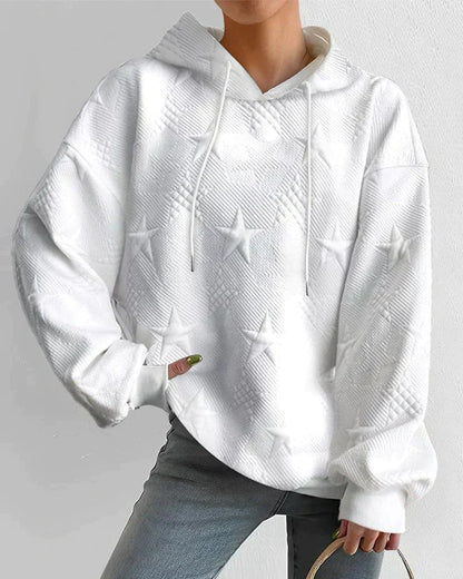 WW | Damen Kapuzenpullover Mit Sternenprägung