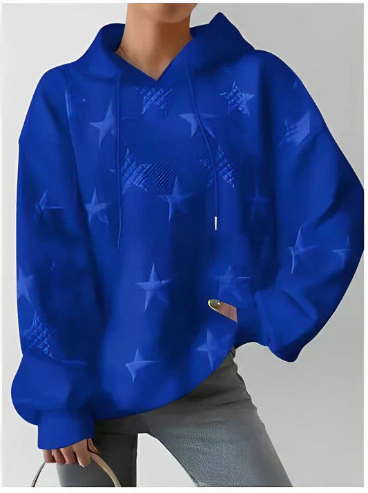 WW | Damen Kapuzenpullover Mit Sternenprägung