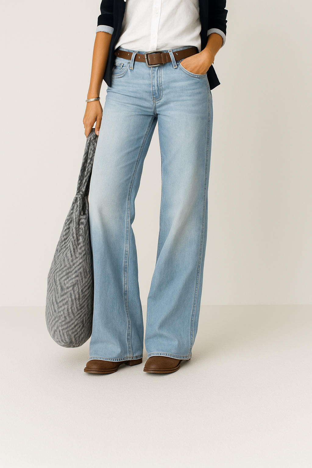 Majken Denim-Jeans mit Weitem Bein
