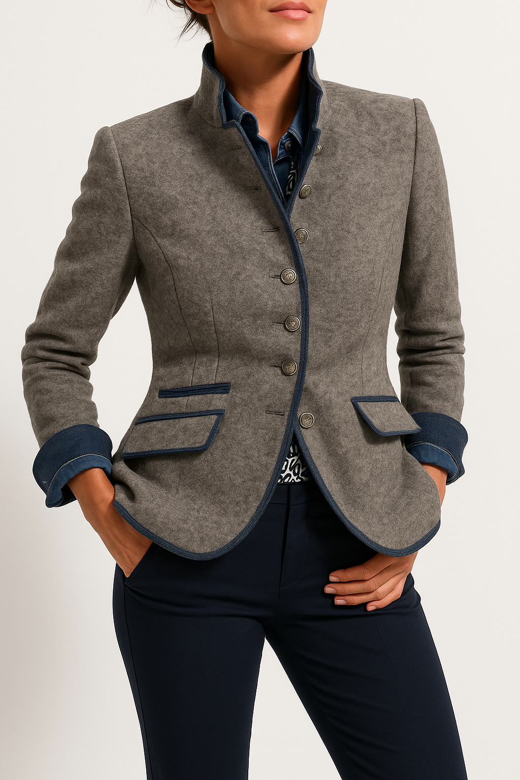 Maryse Blazer mit Stehkragen