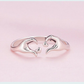 925 Sterling Liebe Umarmung Paar Ring