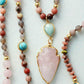Rosenquarz und Amazonit Schutzkette - Livia