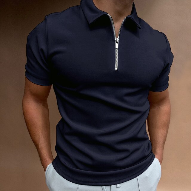 Herrenpolo mit Reißverschluss | Hugo Inspiriertes Design - Frühling 2025 Edition