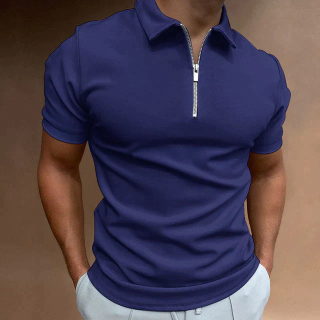 Herrenpolo mit Reißverschluss | Hugo Inspiriertes Design - Frühling 2025 Edition