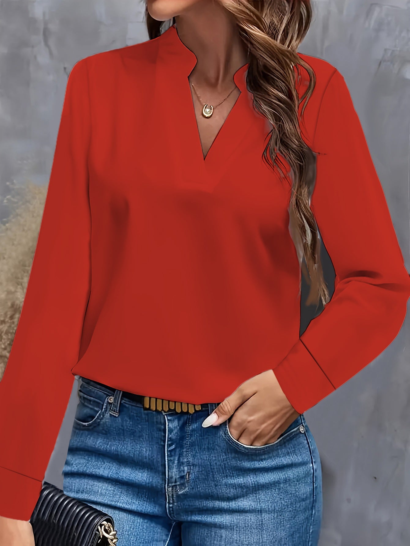 Anouk V-Ausschnitt Bluse