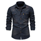 Isak Denim-Hemd mit Knopfleiste