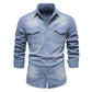 Isak Denim-Hemd mit Knopfleiste