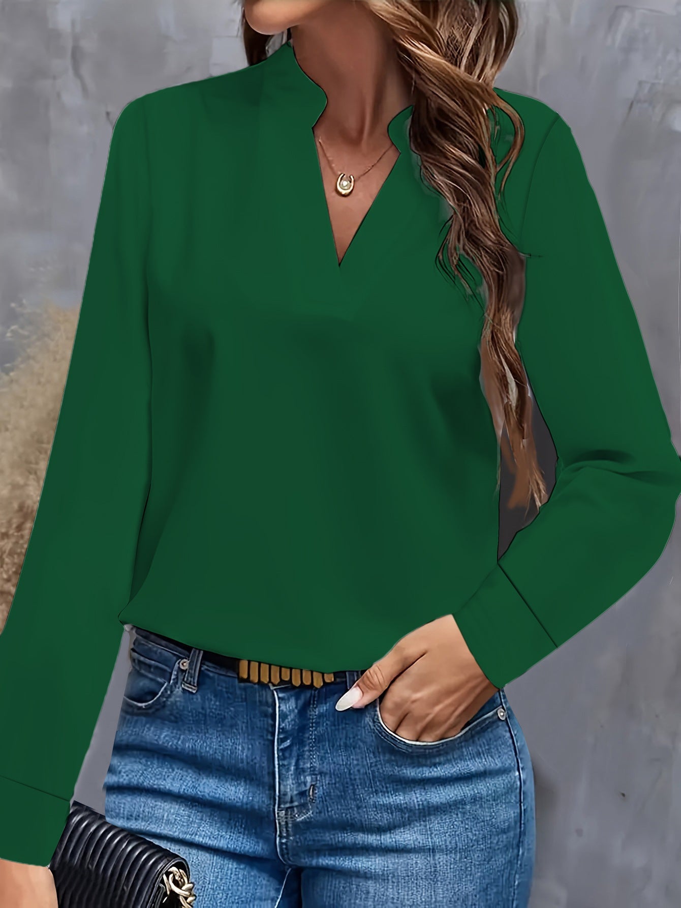 Anouk V-Ausschnitt Bluse