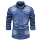 Isak Denim-Hemd mit Knopfleiste