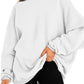 Damen oversized Kapuzenpullover mit seitlichen Schlitzen WW