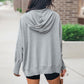 Damen Kapuzenpullover mit Knopfleiste und praktischen Taschen WW