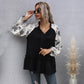 Damen Kapuzenpullover mit floralem Design und peplum Schnitt WW